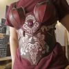 Corset_Noir_Bordeaux_Argent_1 armure femme